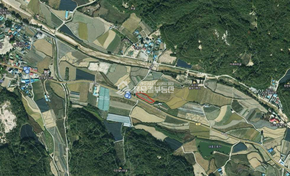 경북 상주시 화북면 중벌리 화북면 중벌리 2차전도로접 계획관리 개발지(답 470평) 매매 매물번호 10944 사진 1