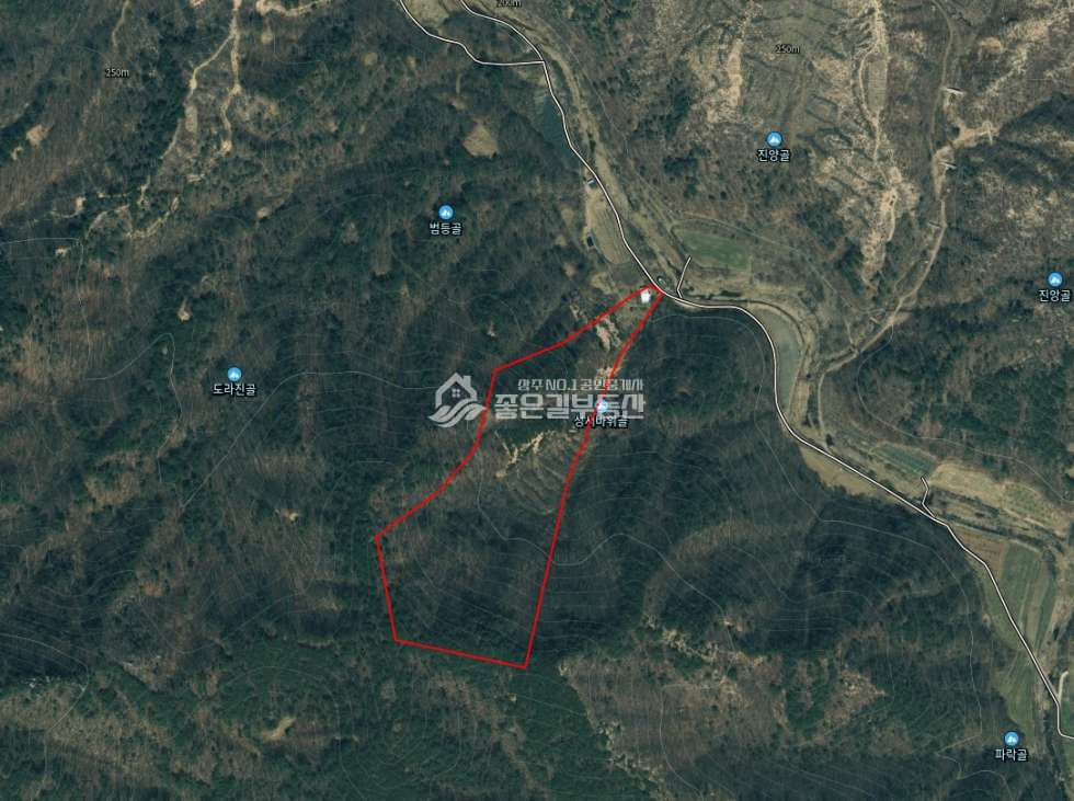경북 상주시 내서면 서만리 내서면 서만리 산골계곡 접 임야(약13,800평) 매매 매물번호 11733 사진 3