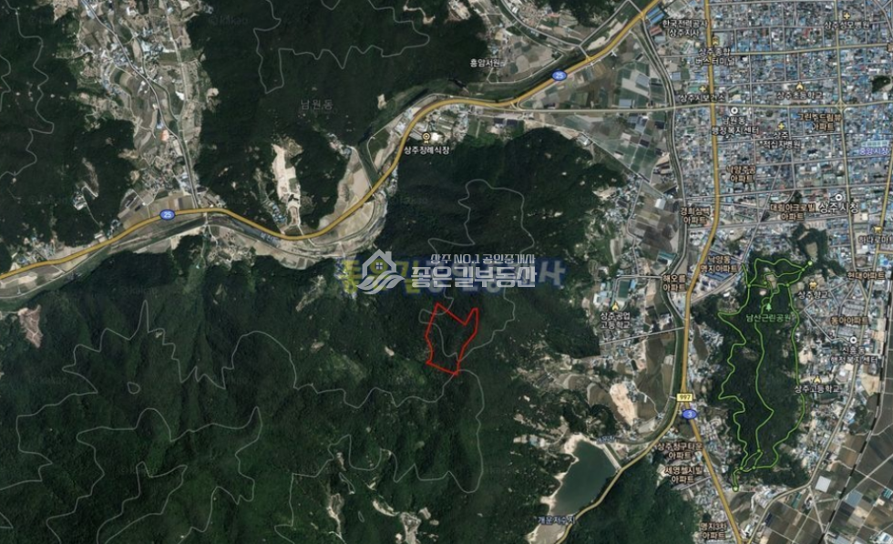 경북 상주시 남장동 남장동 야산 해발250m 임야 21,677평 매매 매물번호 10331 사진 3